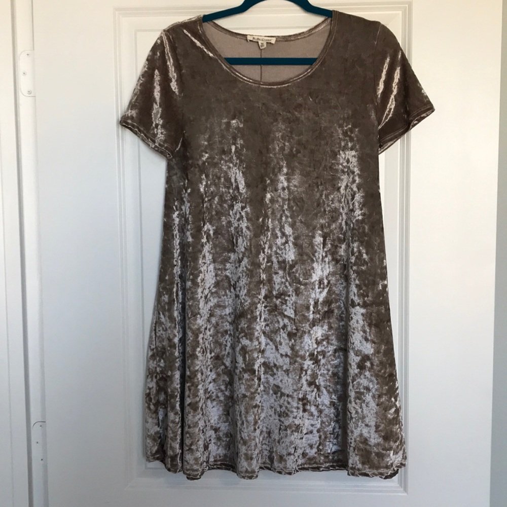 Velvet T-shirt Dress- GREAT FOR HOLIDAYS!